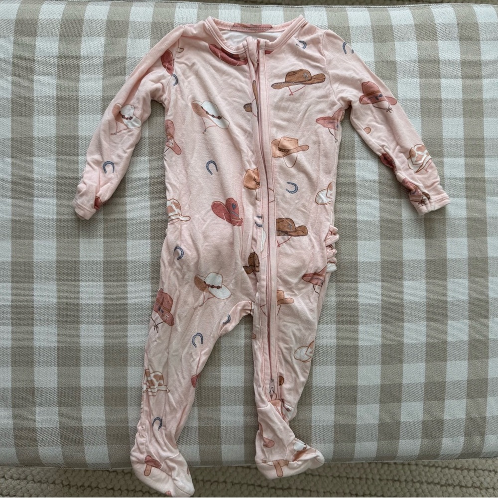 Angel Dear Cowgirl Pink Footie Pajamas